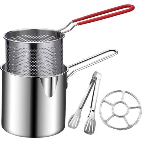 Frittierkorb mit Backform – Fritteuse – Zum Frittieren von Snacks – Gleichmäßige Hitzeverteilung – 16 x 17 x 15 cm (1/5)