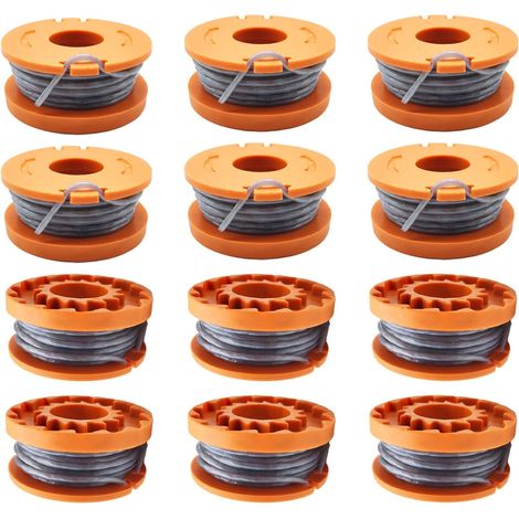Bobine de fil de débroussailleuse compatible avec Mac Allister MGTP18Li - 1,65 mm - 12 bobines (1/5)