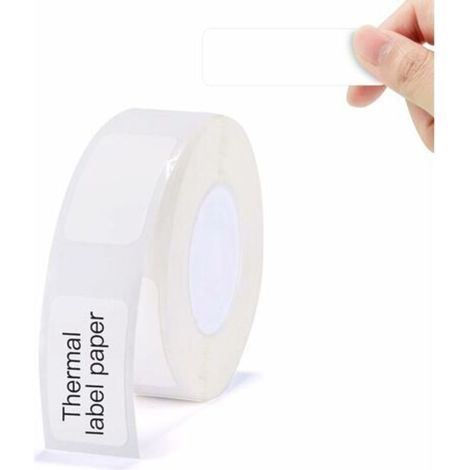 Ruban d'étiquettes autocollantes pour imprimante thermique NIIMBOT D11/D110/D101 imperméables indéchirables et faciles à remplacer Blanc 15 x 50 mm
