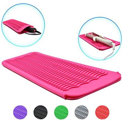Pochette de voyage en silicone résistant à la chaleur pour fer à friser, lisseur et outils de coiffure