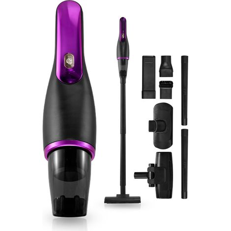 Aspiradora inalámbrica 100W, 2 en 1 para coche/hogar, filtro HEPA.