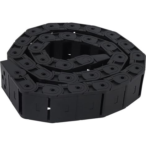 Chaîne porte câbles flexible semi fermée 18 mm x 37 mm noire (1/5)