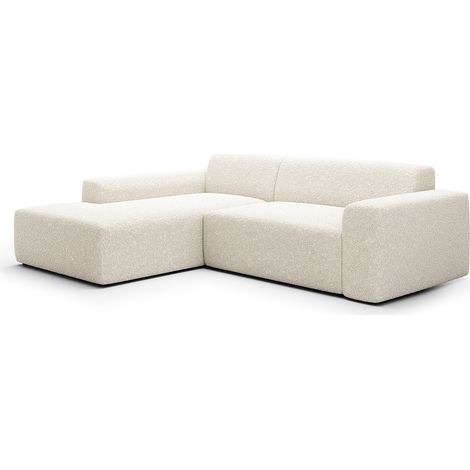 Ecksofa links 3-Sitzer Truhe Torino Beige