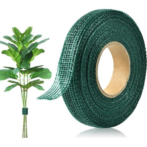 Attache Arbre 3cm x 50m, Liens pour Attacher Les Plantes Vert, Liens de Jardinage pour Ligatures, Ajustables Sangles d'arbre pour Fixer et Plantes Résistant Aux Intempéries (1/5)
