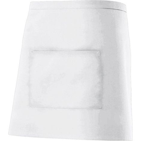 Delantal Corto Con Bolsillo Blanco U