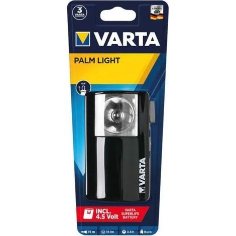 Lampe torche en métal Palm Light + pile R12 (1/10)