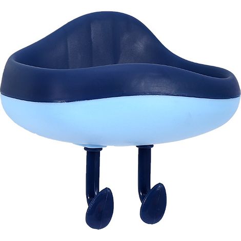 Boîte à savon de drainage à suspendre au mur ,en forme de nuage, crochet de dessin animé sans perçage (bleu foncé) (1/5)