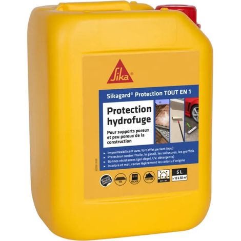 Protection hydrofuge Sikagard-240 5L – Résistant aux UV – Application intérieure/extérieur – Protection invisible contre l'eau et les taches