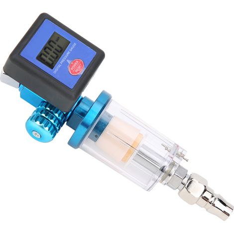 Digitaler Luftregler mit Manometer, Wasserabscheiderfilter MF08/MF01 und 1/4-Zoll-Anschluss (1/5)