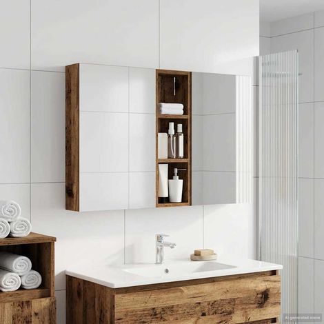 vidaXL Bathroom Cabinet Set 3 pcs 100 x 10.5 x 60.5 cm Engineered wood (1/5)