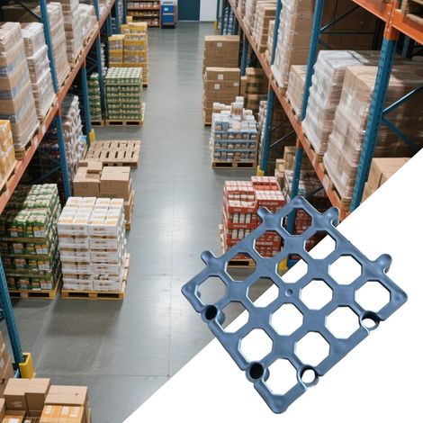 Pallet per Magazzino e Deposito Piattaforma Sollevata per Pallet da Pavimento Utilizzo Domestico e Commerciale Struttura Impermeabile a Griglia Rete Per Magazzini, Supermercati, Cantine (1/5)
