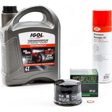 Kit Entretien Vidange pour BMW HP4 RACE de 2017 à 2020 - IGOL PROPULS PERFORMANCE 5W40 4L