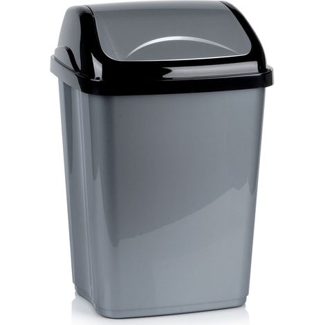 POUBELLE - CONTENEUR À DÉCHETS PLASTIQUES GRIS - TRI 26 L