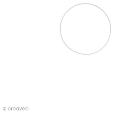 Cercle - Métal - 8 cm - Blanc - Créations diverses - Intérieur