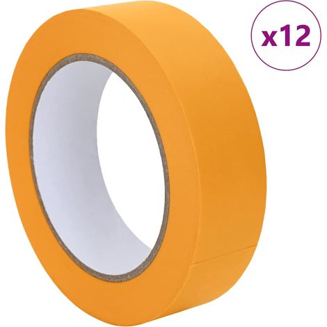 Rubans de masquage pour peintre 12 pcs Jaune 30mm x 50m Papier CFW534532 (1/5)