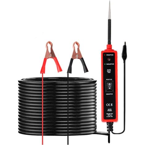 Rilevatore di tester per circuiti elettrici per auto DC 6V 12V 24V Spia di prova Lampada di segnalazione automatica Analizzatore di circuiti LED Sonda di tensione elettrica per autoveicoli Tester per 
