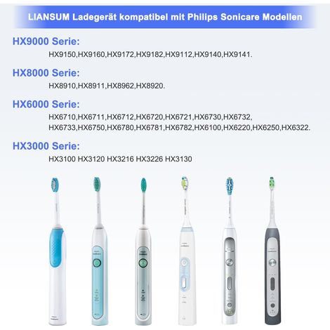 Fur Philips S onicare HX6100 Chargeur Rechange pour Brosse à Dents électrique HX6000 HX3000 HX8000 HX9000 Series Station de Charge à Induction Câble d'alimentation étanche Portable respectueux (1/4)