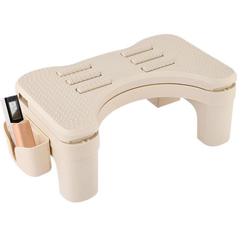 Repose-pieds de bureau, tabouret confortable et réglable, repose-pieds portable avec fonction massage, 45 x 24,5 x 16 cm. Idéal pour un anniversaire, Noël ou toute autre occasion. (1/5)