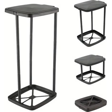 Support de sac poubelle portable, poubelle en plastique à hauteur réglable, support de sac poubelle multifonctionnel pour l'extérieur et la cuisine (1/5)