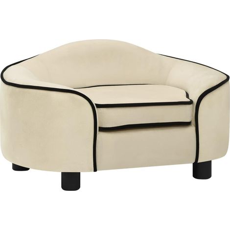 Divano per cani 67 cm in peluche crema 020000133