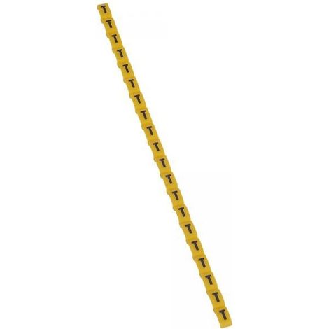 Legrand 038429 Duplix marker letter "T" yellow (600pcs) - international color code