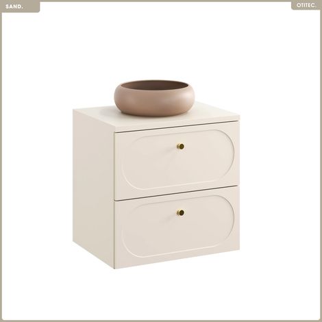 Ensemble de meubles sous vasque - 60 cm - avec Plan - Vasque - SAND (1/5)