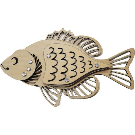 Wandanhänger aus Holz in Fischform für Zuhause Umwelt (Abschnitt C) bd (1/3)