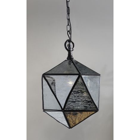 Muna Deckenleuchte, verziert, Kristall/Zinn, 25D cm. 25Dx32 cm