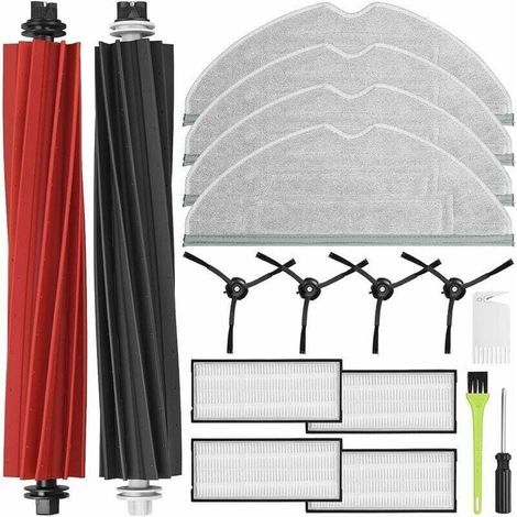 Kit Compatible série et Accessoires pour Roborock S8 Pro Ultra, Pièces de Rechange pour roborock S8/ S8 Plus, 2 Brosses Principales, 4 Filtres, 4 Serpillières et 4 Brosses Latérales,Pièces de rechange (1/4)