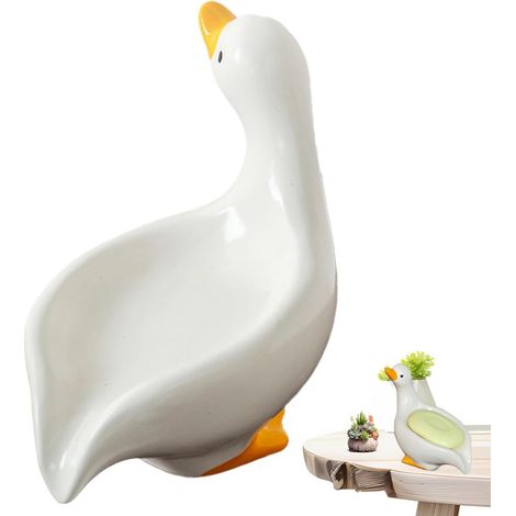 Boîte à savon avec couvercle, céramique, antidérapant, canard (1/5)