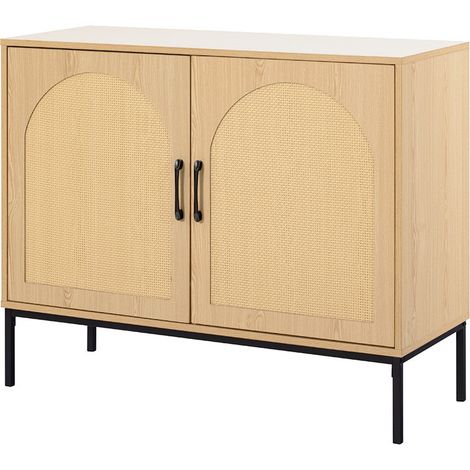 Nagato - buffet bas - bois - 100 cm - holz/schwarz (1/5)