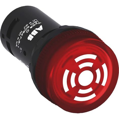 Buzzer LED ABB Rouge 230V c.a., Ø découpe 22mm, Montage panneau ( Prix pour 1 )