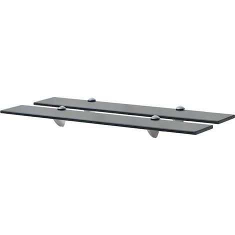 Lot de 2 Étagères murales Étagère de Rangement - Meuble de rangement Verre 70 x 20 cm 8 mm BV344570 - BonneVie (1/4)