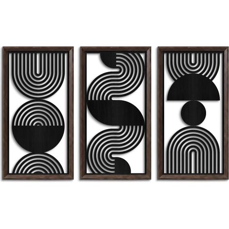 Décoration murale moderne de ferme – Œuvre d'art élégante sculptée creuse – Décoration murale élégante pour salon, chambre à coucher, bureau – 42,9 x 23,9 x 6,1 cm (1/5)