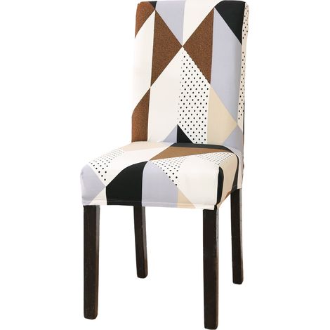 Housses de chaises extensibles, amovibles et lavables, lot de 4, idéales pour salle à manger, banquet, cérémonie (1/4)