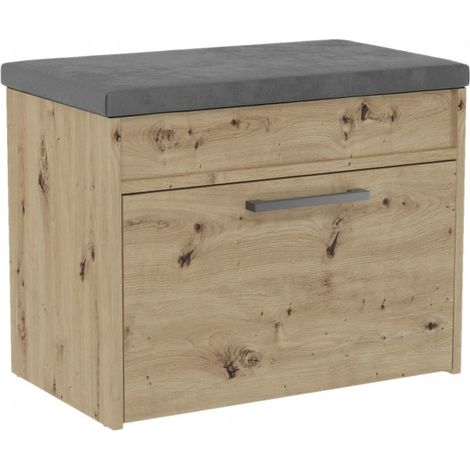 PARMI - Scandinavian style hallway shoe cabinet - 60x35x49 - Bench with storage space (1/5)