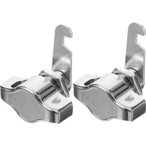 Serrures de Sécurité pour Tiroirs 2 Pièces en Alliage de Zinc, Verrou Rotatif sans Clé 16 MM pour Armoires Métalliques et Casiers, Adaptées aux Bureaux Professionnels (1/5)