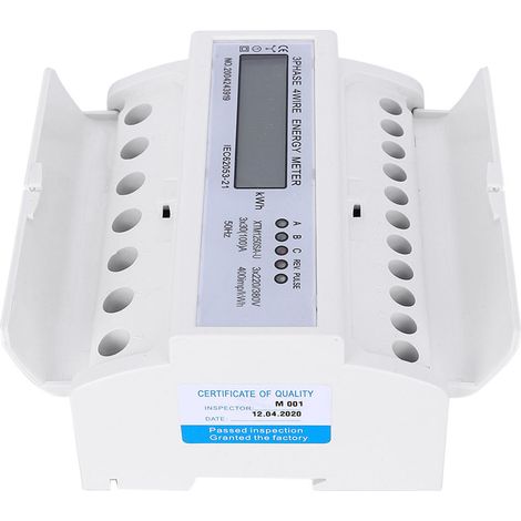 Digitaler 3-Phasen-4-Draht-7P-DIN-Schienen-Stromzähler, elektronischer kWh-Zähler (30(100)A) (1/5)