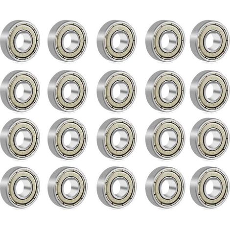 608 ZZ Metallkugellager, doppelt geschirmt, Skate-Lager für Roller, Skateboard, Longboard, Waveboard, 8 x 22 x 7 mm, 20 Stück..DEBUNS (1/4)