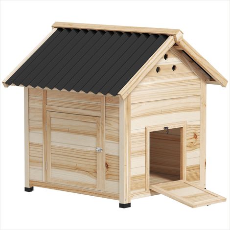 Accessoire pour poulailler Bois massif 78 x 90 x 92 cm abri (1/5)