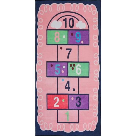 Kinderteppich HONAZ Rosa 80 x 150 cm