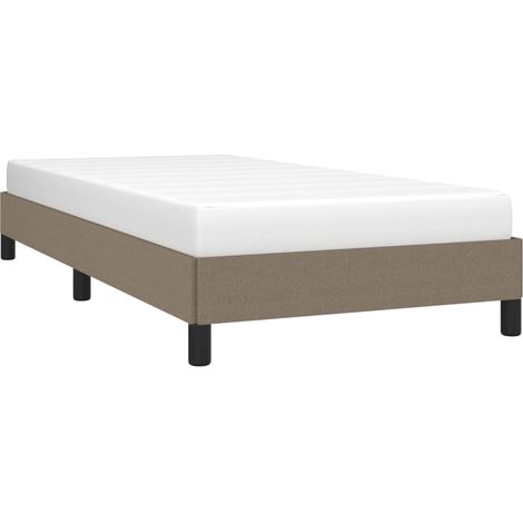 Cadre de lit sans matelas taupe 90x200 cm tissu vidaXL (1/5)