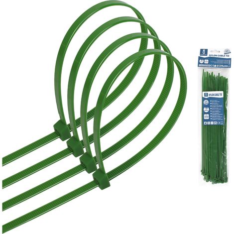 Fascette stringicavo 3,6x250mm verdi Confezione 40pz Aigostar (1/2)