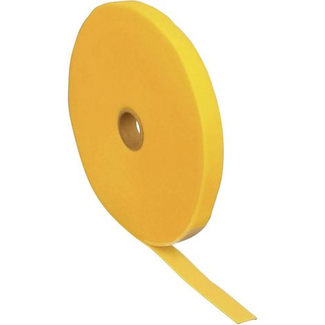 FASTECH® T0601002081125 Bande auto-agrippante pour grouper partie velours et partie agrippante (L x l) 25000 mm x 10 mm jaune 25 m A279821 (1/2)
