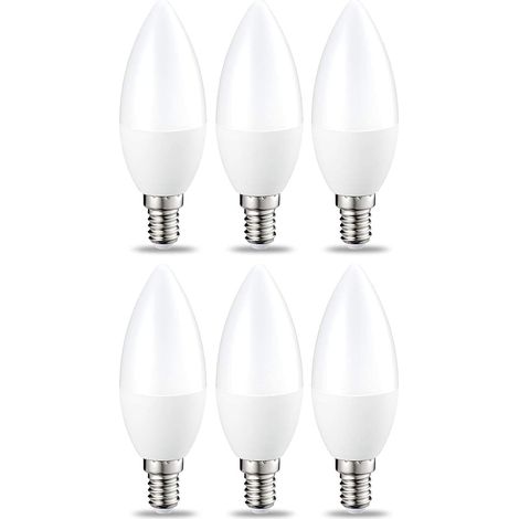Ampoule LED E14 à petite vis Edison, 5 W (équivalent à 40 W), blanc chaud, non dimmable - Lot de 6 [Classe énergétique F] (1/5)