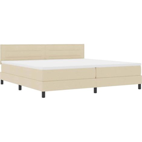 Maison Exclusive - Boxspringbett mit Matratze mit LED Creme 200 x