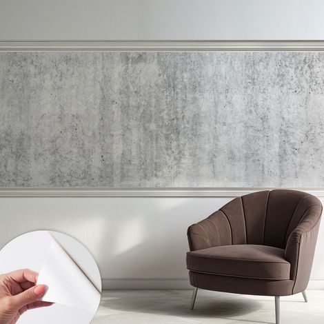 Fototapete Selbstklebend - Wanddekoration - Wandfolie - 3D Tapete Wand - Wohnungsdeko Betonwand 250x104 cm (1/5)