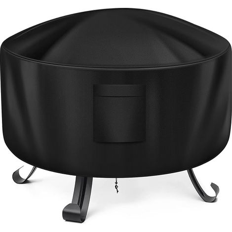 Fire Pit Cover - Round, 22-34 Inch, Heavy Duty Oxford Fabric, Waterproof (1/5)