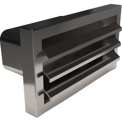 Optimairo N31059 Außengitter, Lüftungsgitter Belüftungsgitter Abluftgitter 175x80mm - geräuscharme Luftführung, Edelstahl (1/3)