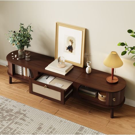 TV Möbel Schrank Aufbewahrung 170 cm Natur Rattan OKMYHOME (1/5)